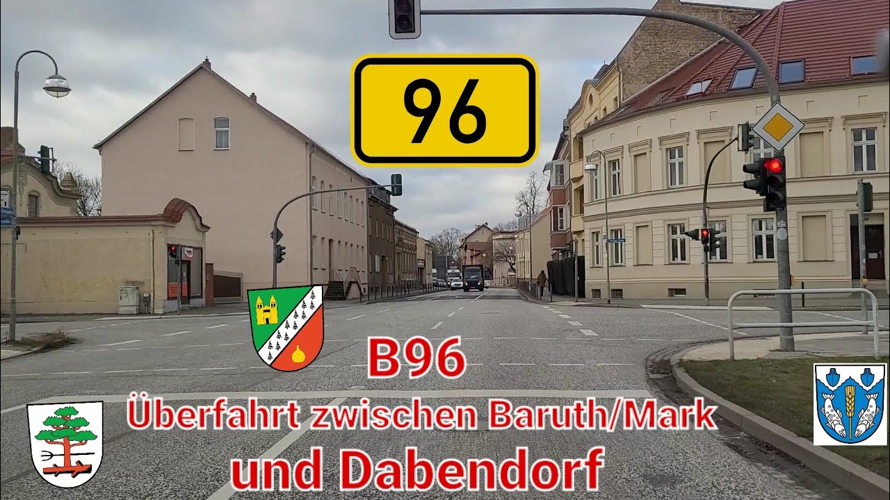 B96  durch Baruth, Neuhof, Wünsdorf, Wünsdorf-Waldstadt, Zossen, Dabendorf drive in Germany