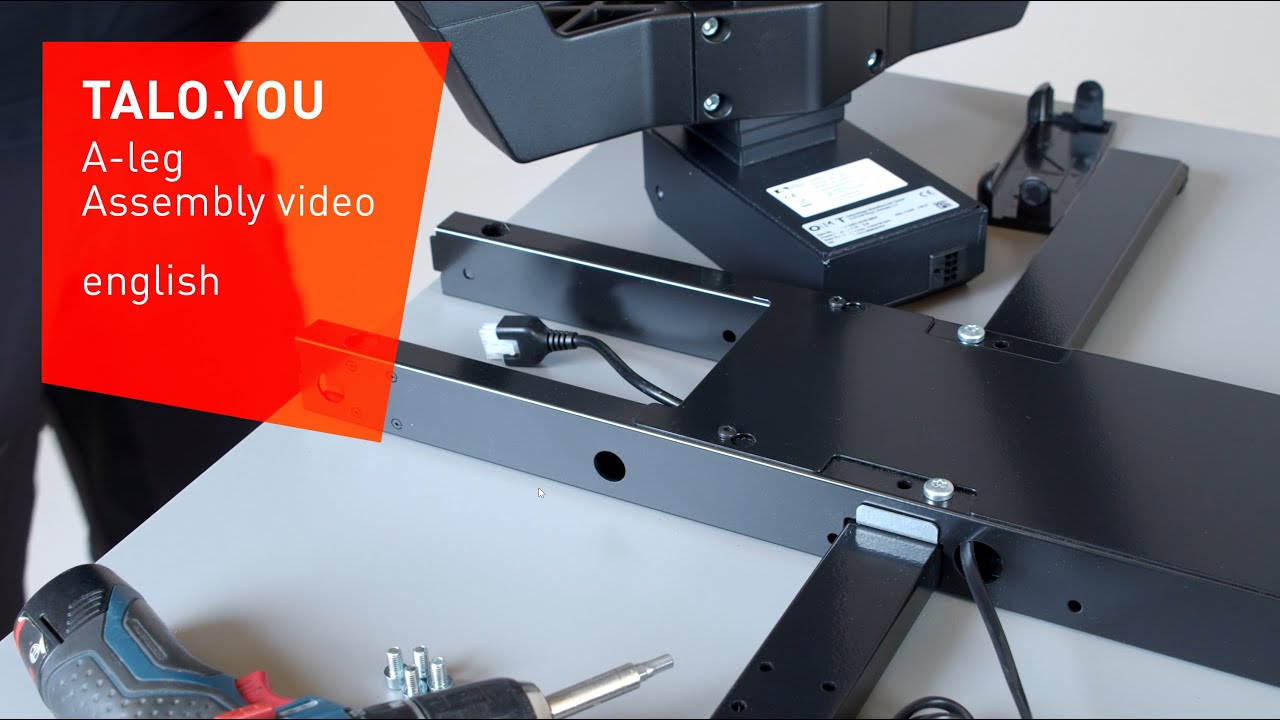 Assembly video for table system TALO.YOU A-leg