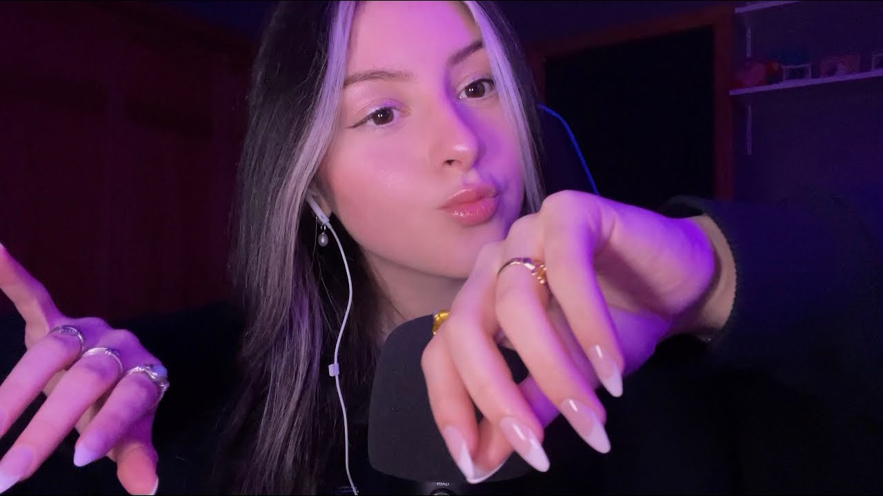ASMR CLASSIC FAST MOUTH SOUNDS & HAND MOVEMENTS (i attempt spit painting lol)