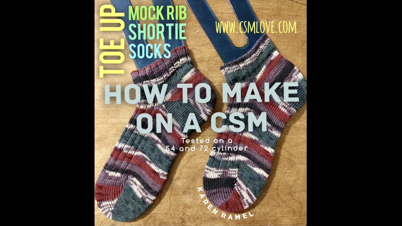 CSM: Toe Up Mock Rib HH Shortie Socks