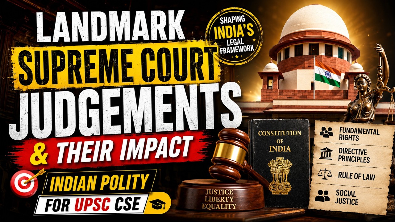 Landmark Supreme Court Judgements & Their Impact | Indian Polity for UPSC CSE