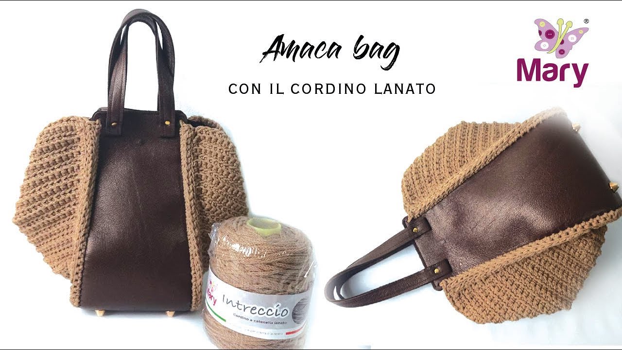 Amaca bag con cordino lanato | Borse uncinetto