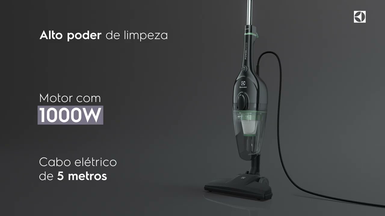 Aspirador de Pó Powerspeed Electrolux, 1000W, Preto - STK12 | Lojas Colombo