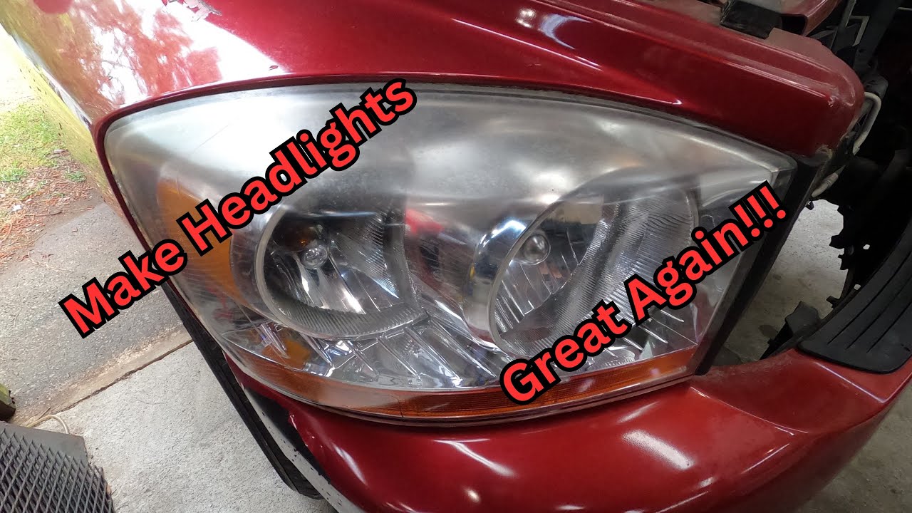 2006 Dodge Ram 1500 -- New Headlight Bulbs and Cerakoting the Lenses to (almost) New!