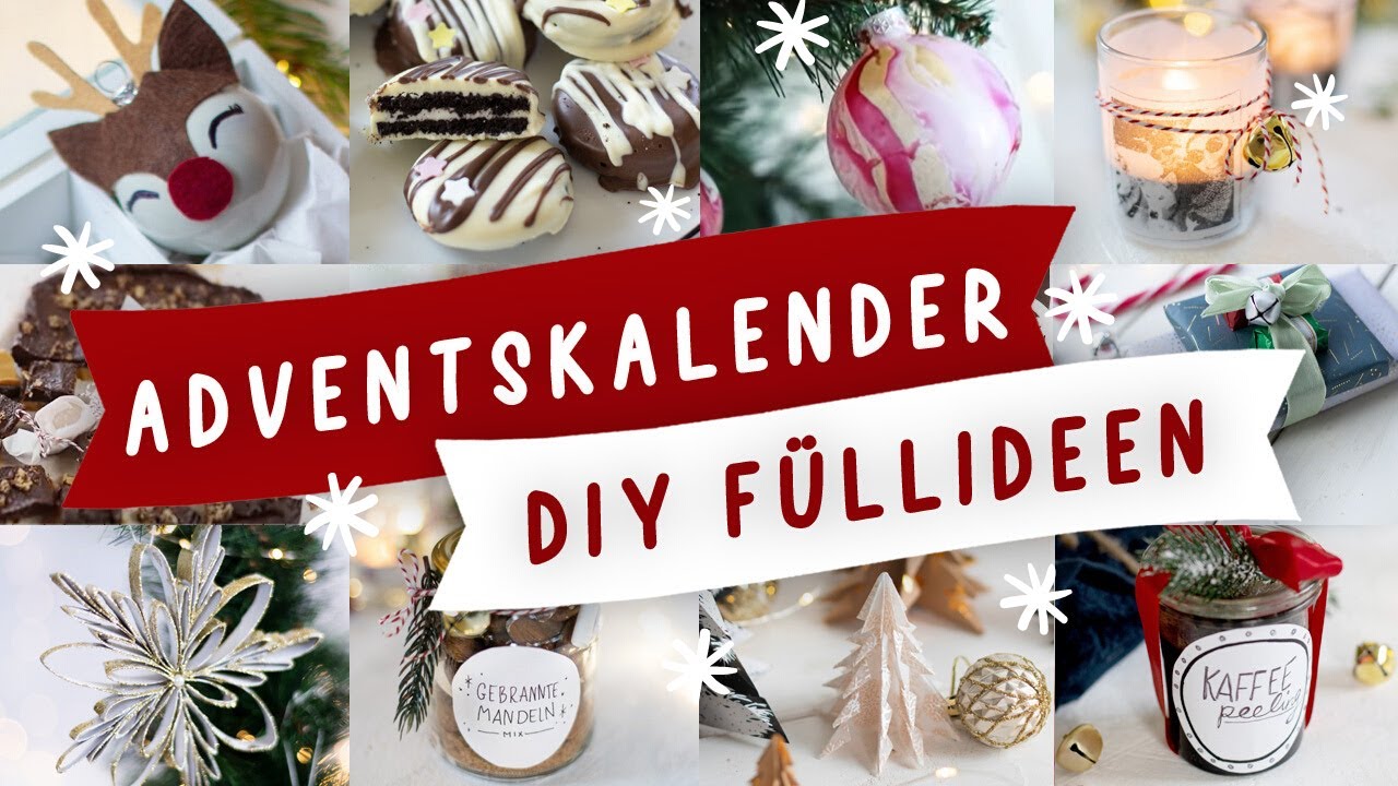 Adventskalender günstig selbst befüllen und selber machen: 24 selbstgemachte DIY Ideen | TRYTRYTRY