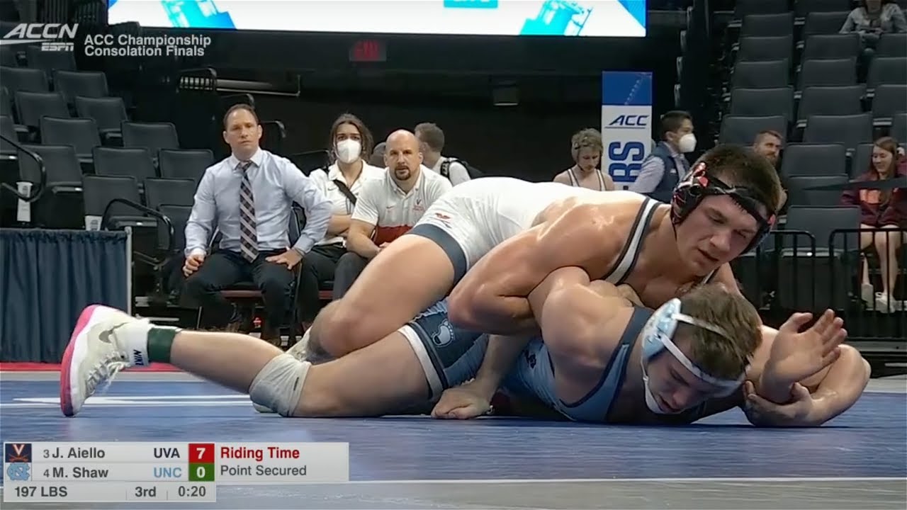 197lbs Jay Aiello (Virginia) dec Max Shaw (North Carolina)