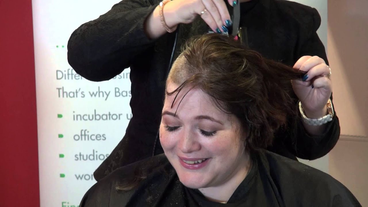 Michelle Wootton has a close shave