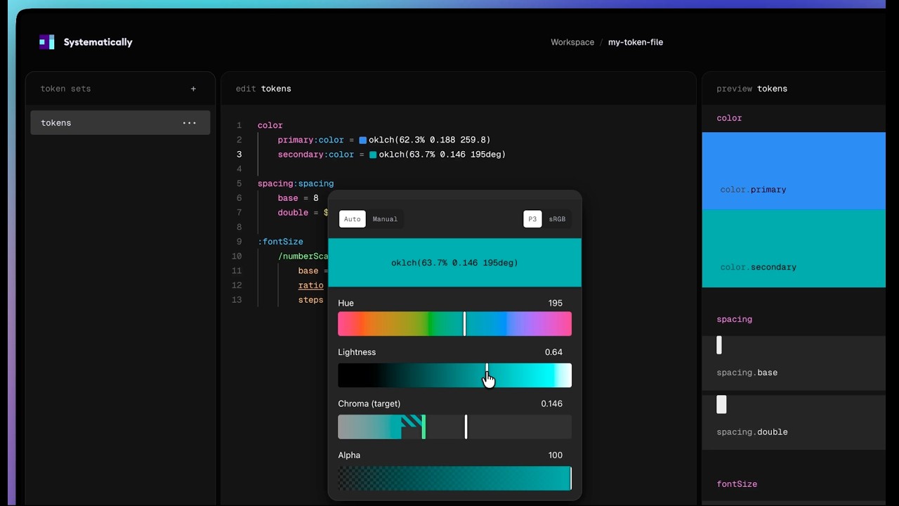 Getting Started with Systematically — Design Tokens Editor