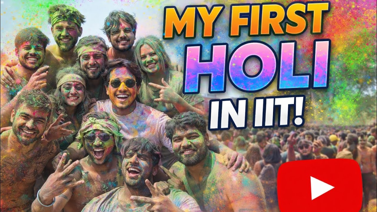 My First Holi in IIT Jodhpur' 2026 🫟🔫#holicelebration #iits #colours #mud #engineeringlife 