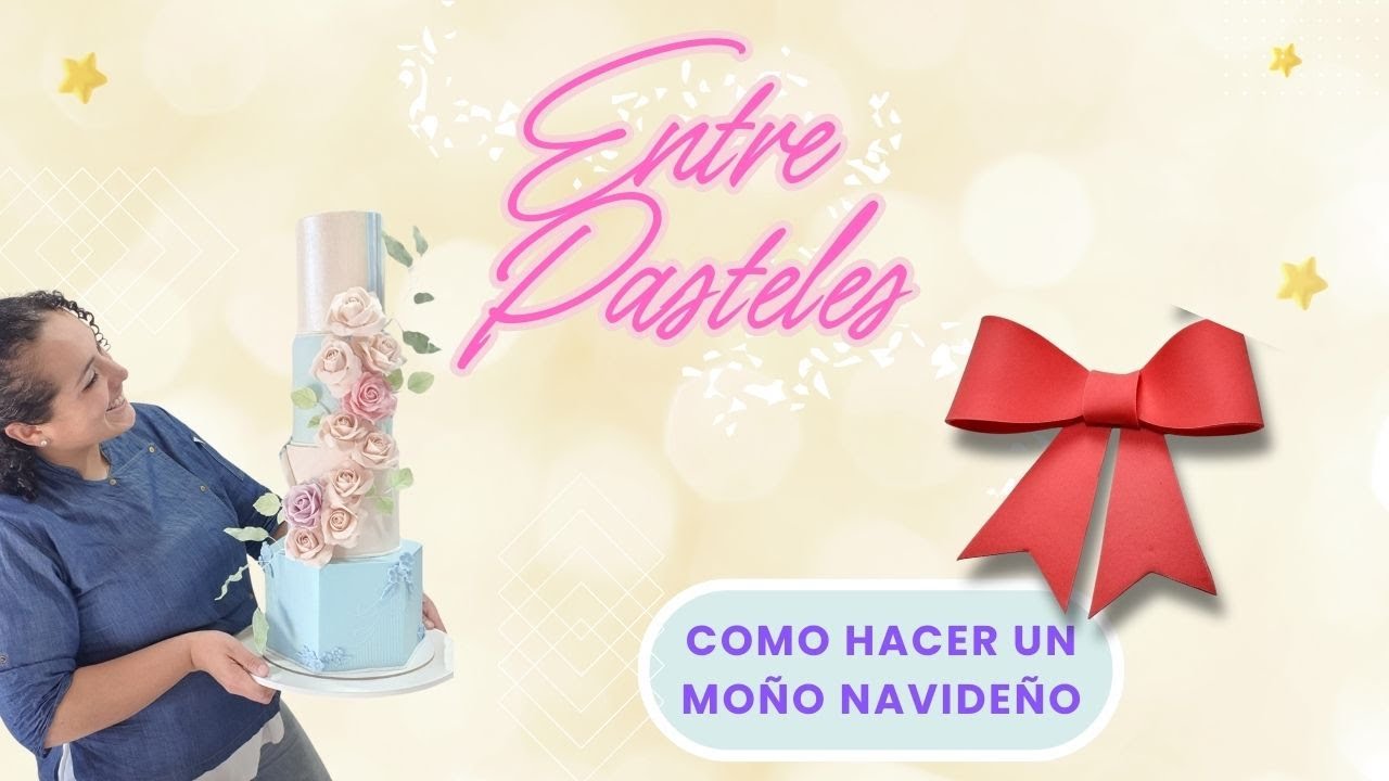 Como hago un Moño Navideño? (Super Facil)
