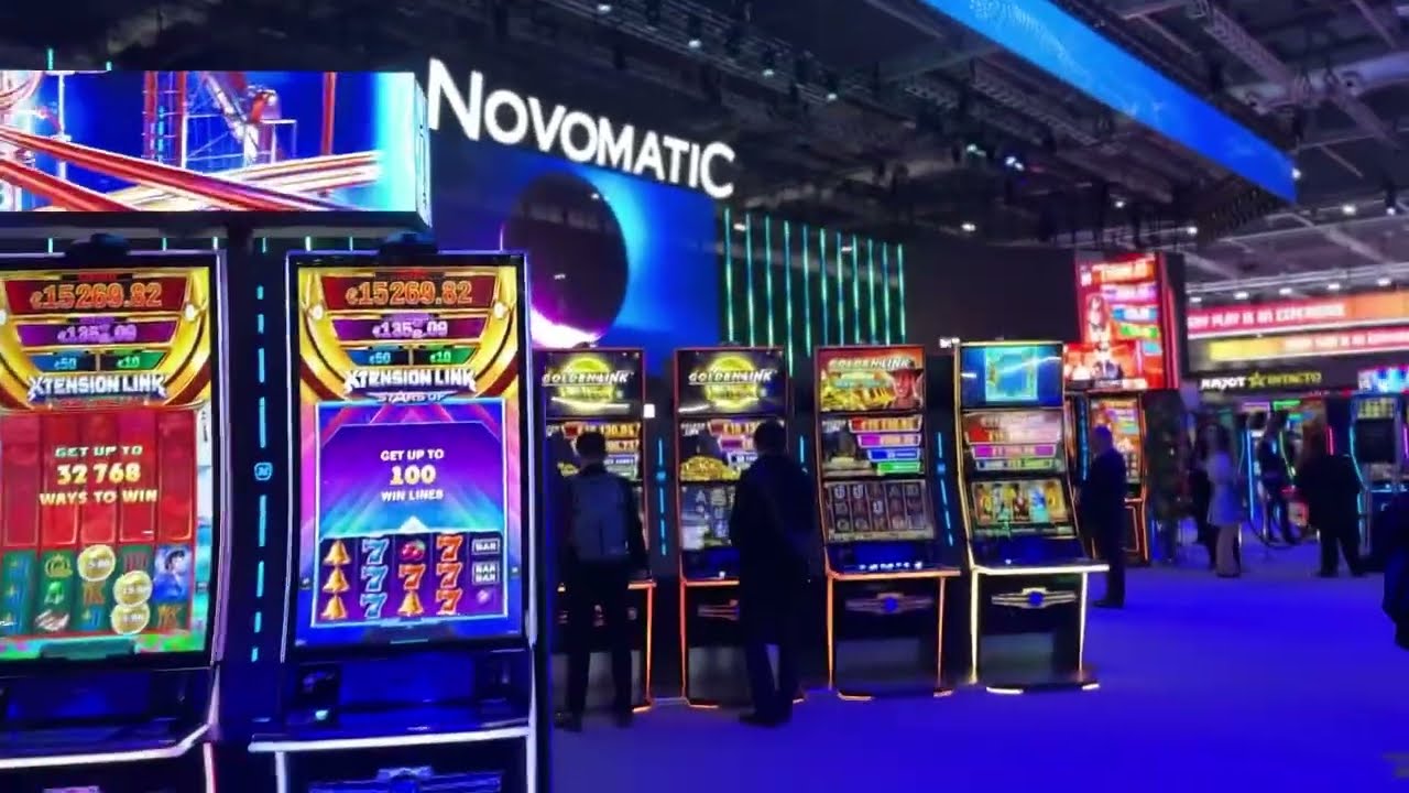Новоматик слот аппараты, электронные терминалы для игры в рулетку. Выставка 2023 лондон