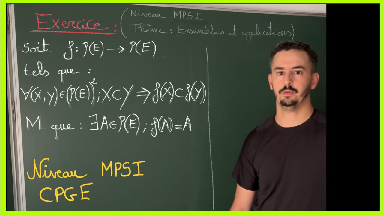 Exercice sur les ensembles et applications niveau MPSI