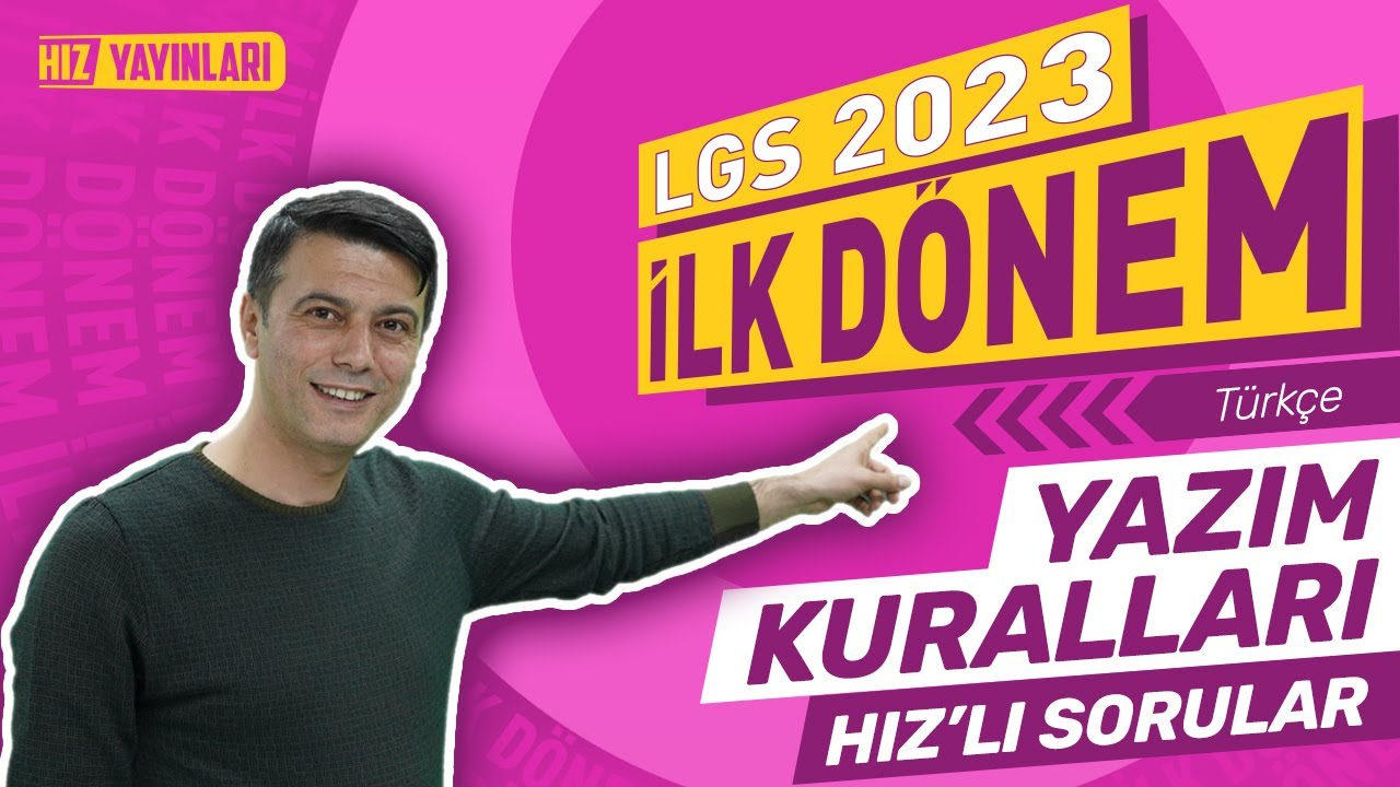 LGS 2023 İlk Dönem Hız'lı Sorular Türkçe - Yazım Kuralları
