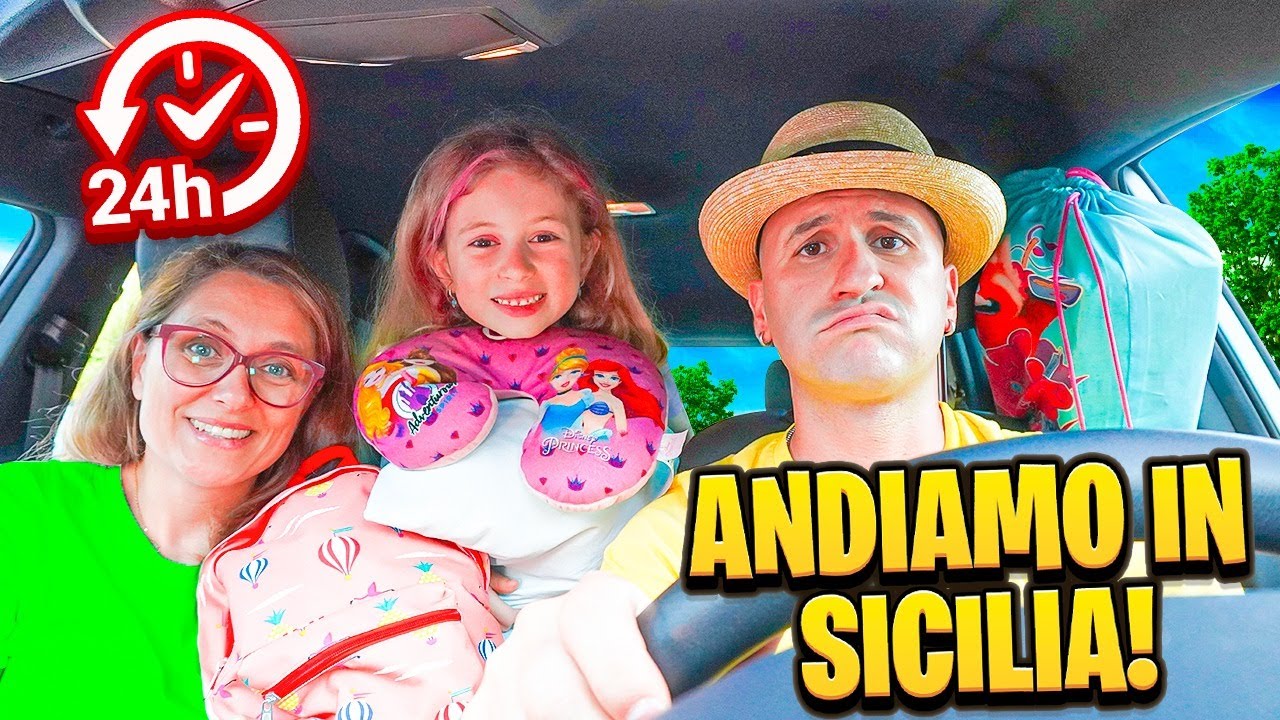 SI PARTE PER LA VACANZE IN SICILIA! VIVO 24 ORE IN MACCHINA CHALLENGE!