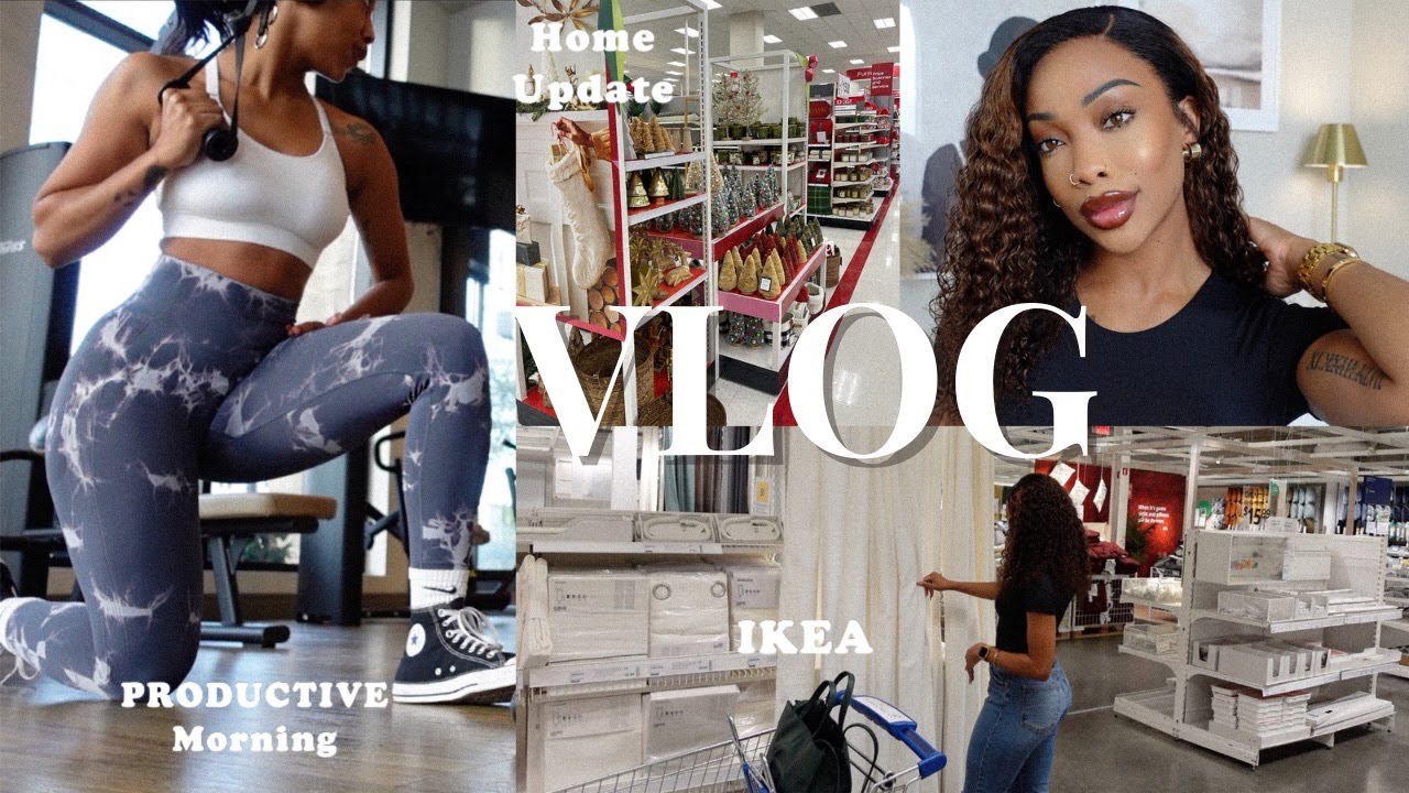 VLOG:PRODUCTIVE MORNING ROUTINE,IKEA CURTAINS,COOK WITH ME WITH RECIPE ,HOME UPDATE &MORE