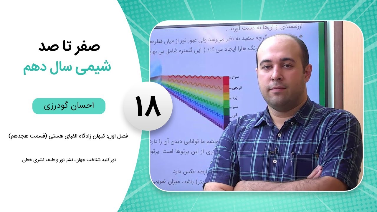 فیلم جلسه 18 - فصل اول: کیهان زادگاه الفبای هستی ، نور کلید شناخت جهان، نشر نور و طیف نشری خطی