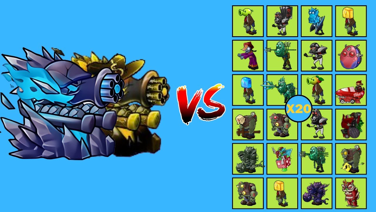 ULTIMATE TITAN TURRET X2 VS ALL FUSION ZOMBIES X20 | PvZ Fusion