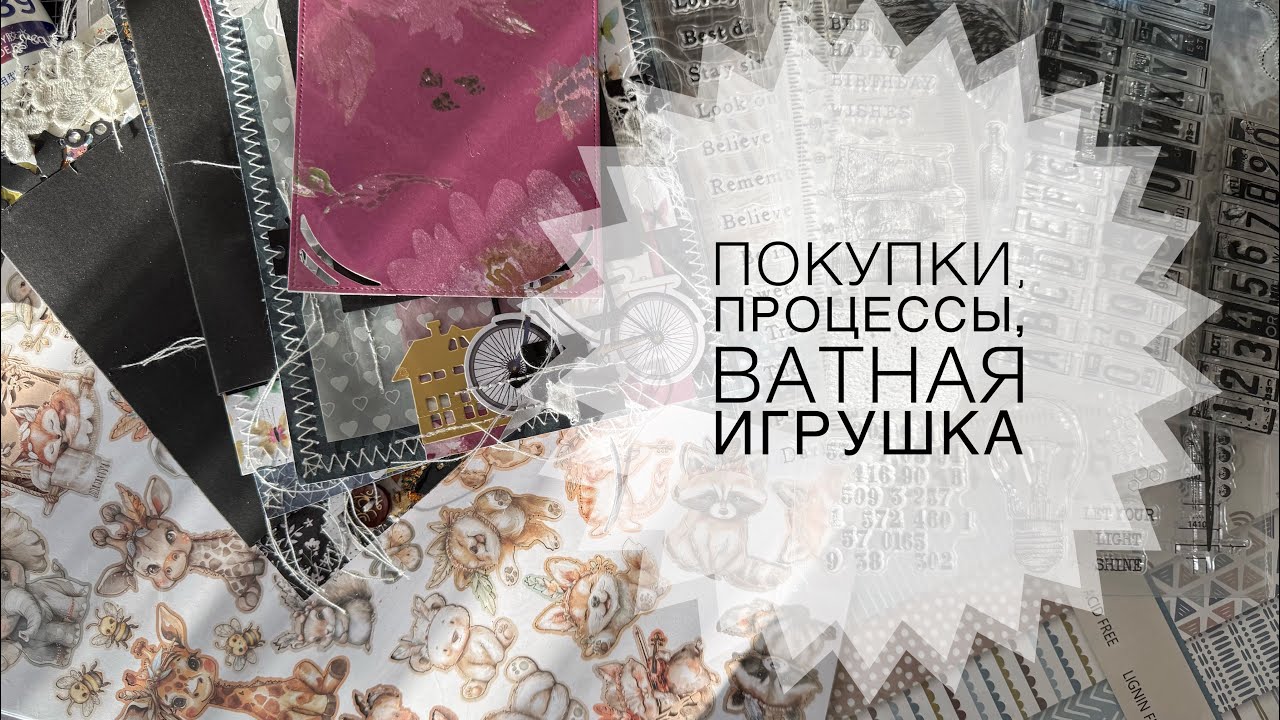Покупки, процессы, ватная игрушка.