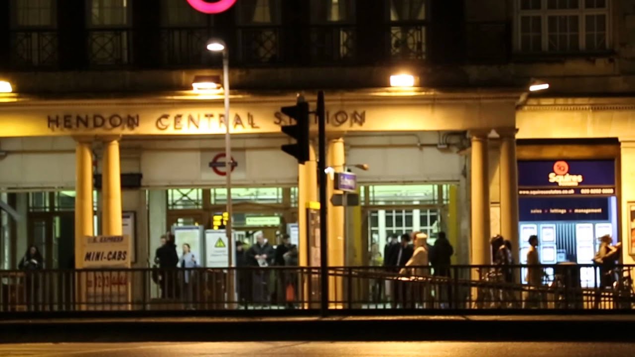 Hendon by night, North West London