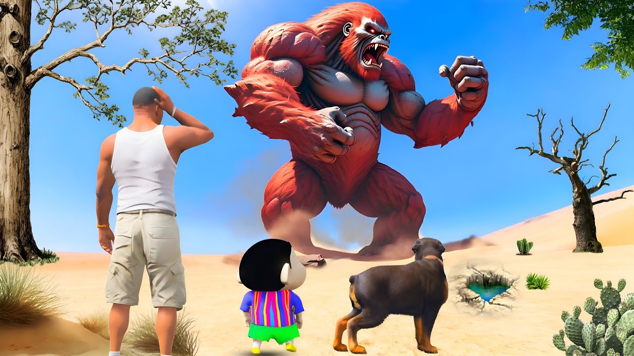 GTA 5 : Franklin Shinchan & Chop কিভাবে বাঁচবে  এই Monster এর হাত থেকে 😱 GTA 5 Bangla Gameplay