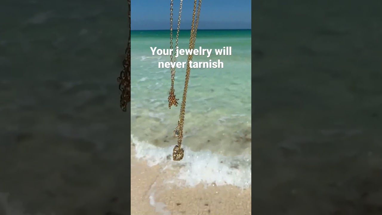 All about that non-tarnish gold beach jewelry #goldjewelry #necklace #beachlife #beachvibes