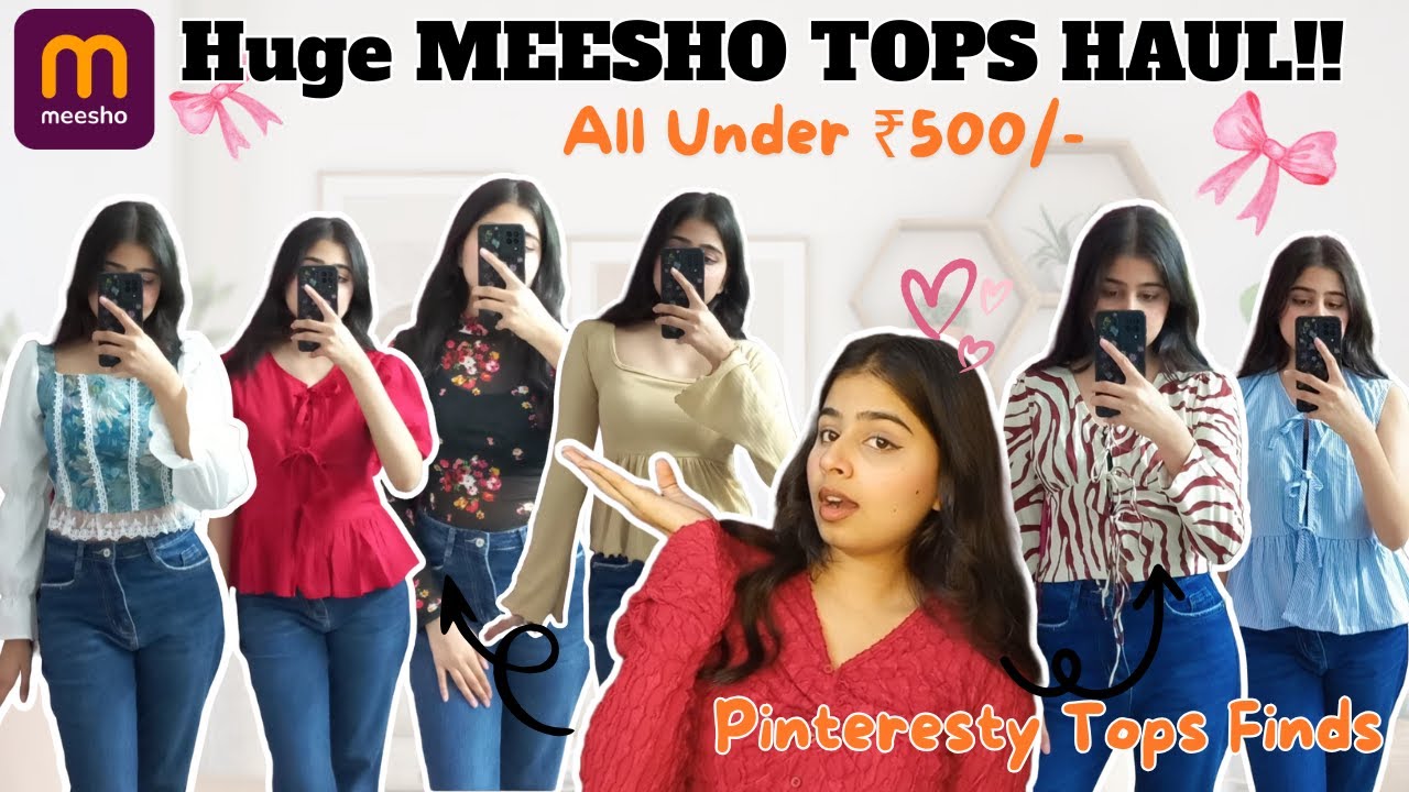 Huge MEESHO TOPS Haul😍 | Pinteresty & Trendy😭😱 (itne saste m) | Flairsiren
