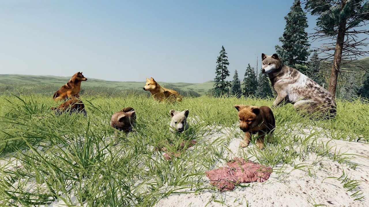 Raising Puppies Hellroaring Mountain Multiplayer in WolfQuest 3 Anniversary Edition Saga Ep #220