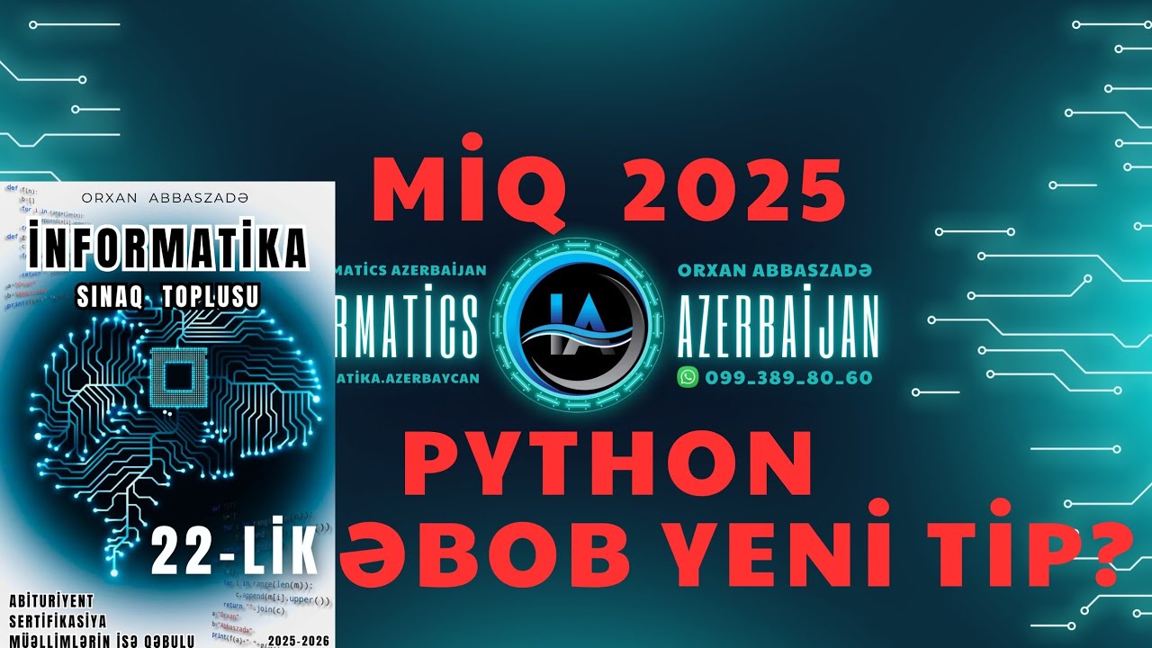 3 İyul 2025 MİQ BƏS SƏN TANIŞ İDİN BU YAZILIŞLA? (Orxan Abbaszadə Sınaq 22-lik) #miq #abituriyent