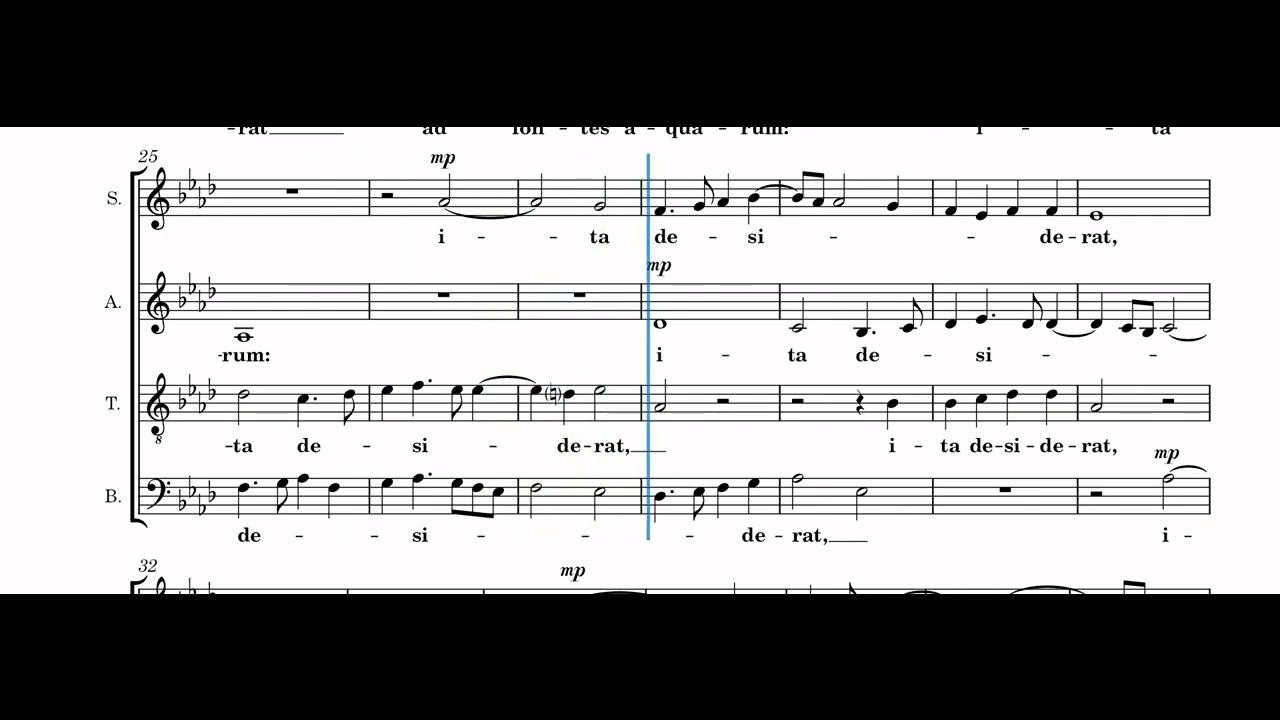 Sicut Cervus - Bass | Palestrina