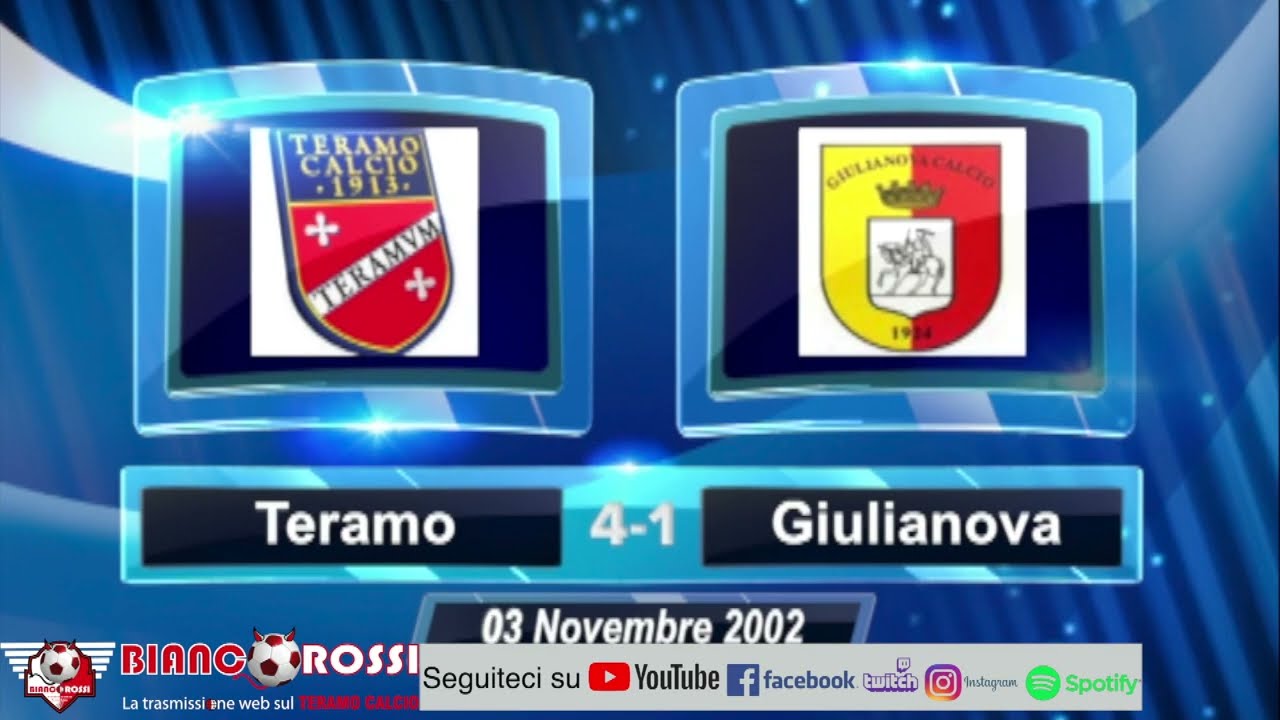 ⚪🔴 03/11/2002, TERAMO-GIULIANOVA 4-1: 9 minuti di immagini storiche con audio originale! ⚪🔴