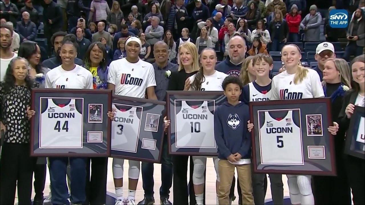 UConn Huskies Senior Night Ceremony: Paige Bueckers, Nika Muhl, Aaliyah Edwards, Aubrey Griffin