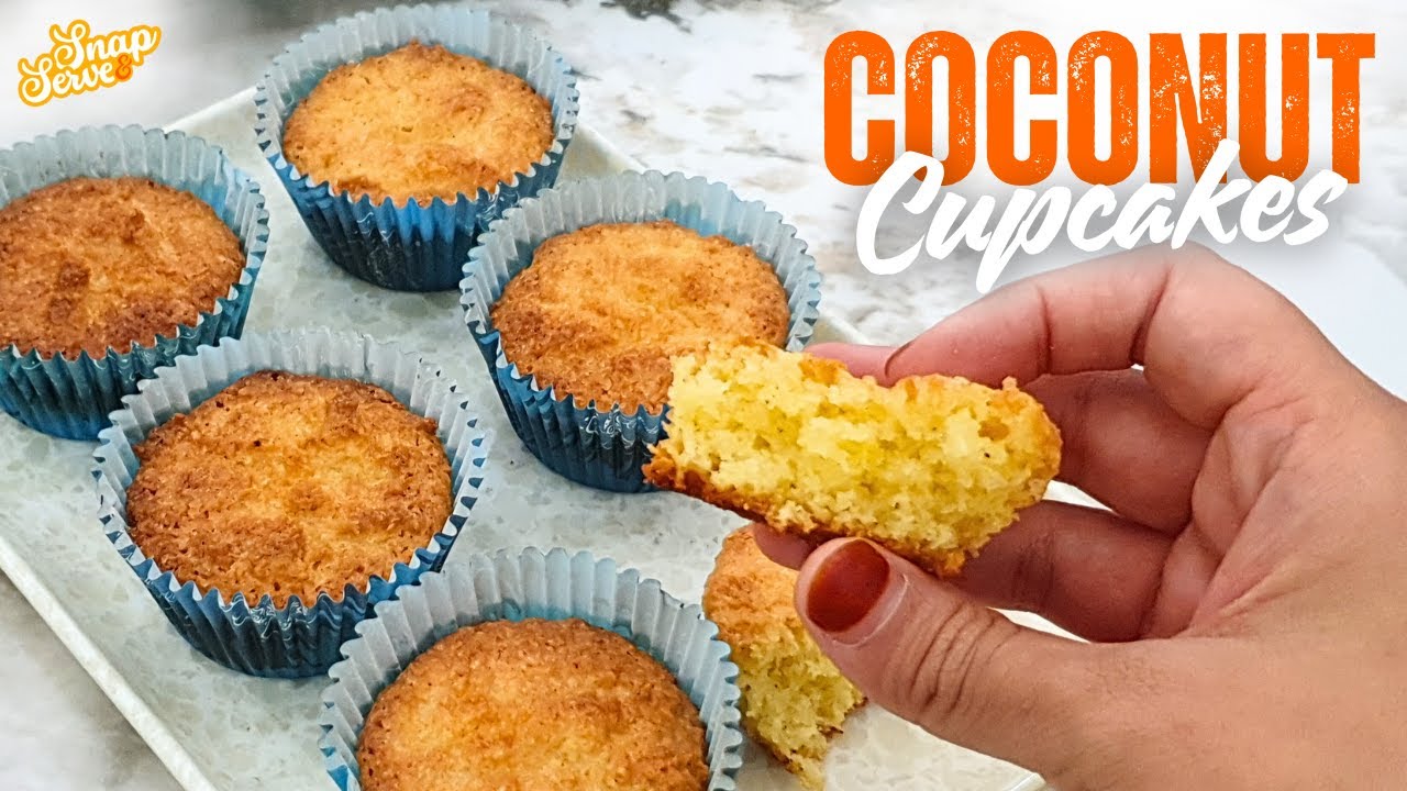 Moist & Fluffy Coconut Cupcakes ASMR | Easy Homemade Recipe