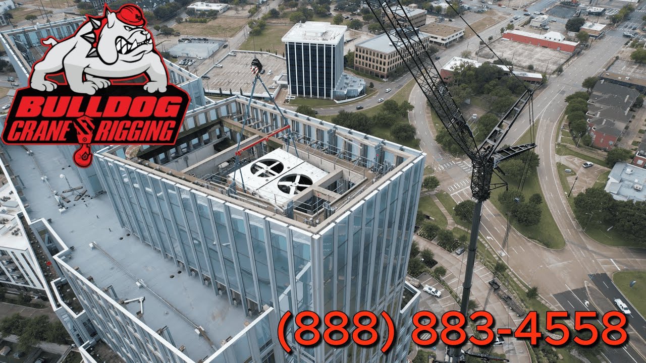 Fort Worth City Hall Rooftop Unit Changeout | LTM 1650 with Luffer and Superlift