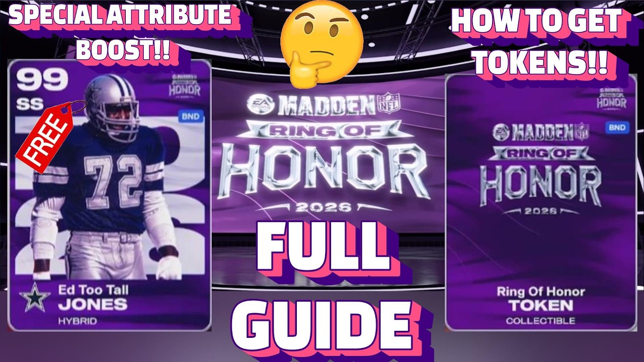 HOW TO FREE 99 OVR RING OF HONOR ED TOO TALL!! RING OF HONOR FULL GUIDE!! HOW TO GET ROH TOKENS!!