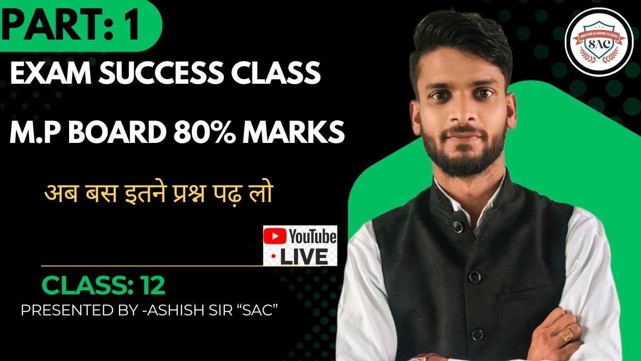 Exam Success Class 12th Hindi M.P Board Exam Part-1 Hindi By- Ashish sir Sac Session 2025 - 26