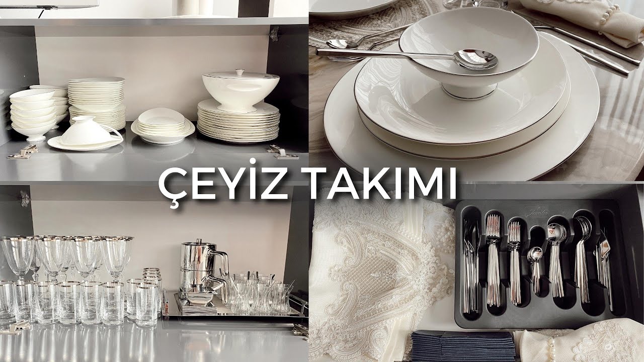 ÇEYİZ YERLEŞTİRME | DOLAP İÇİ DÜZENİM | YEMEK TAKIMI, ÇAY SETİ | JUMBO