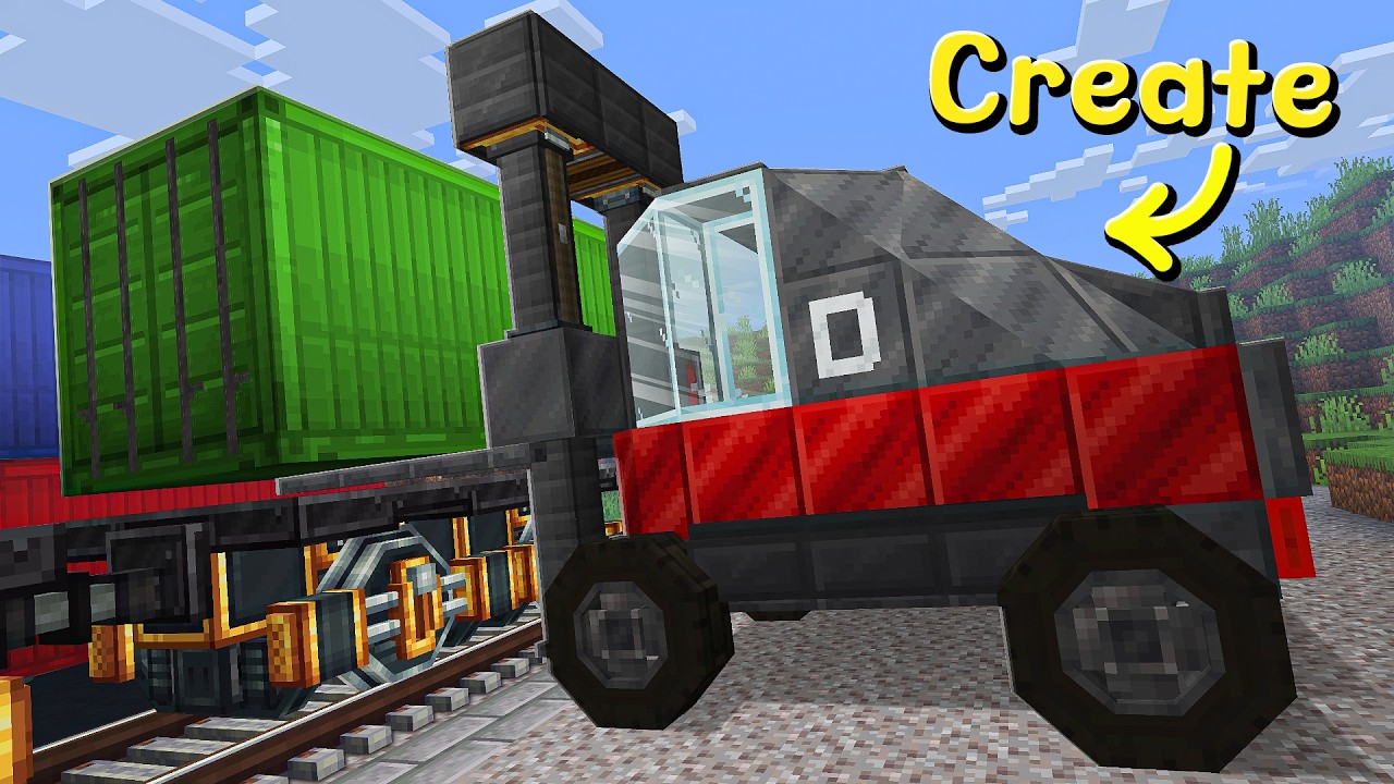 einen GABELSTAPLER in Minecraft Create BAUEN