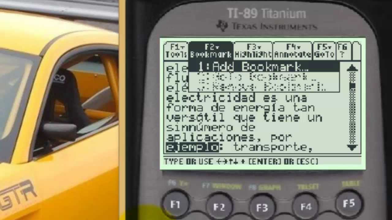 TI 89 titanium : transferir texto a la calculadora