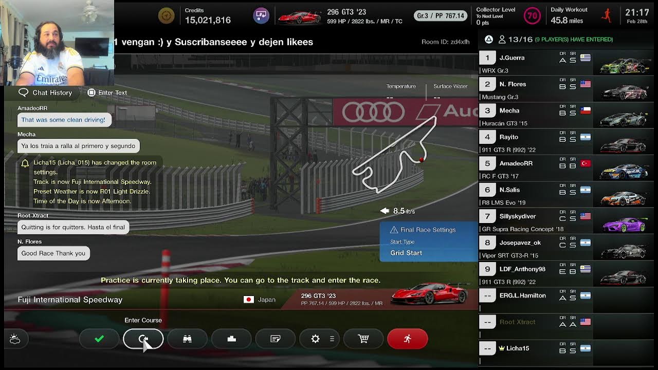 Live Streamming GT7 Carreras con Amigos