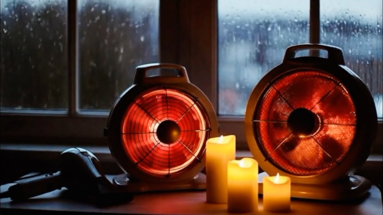 7 HOURS RAIN + HEATER + PHON * Cozy rain hair dryer fan heater ASMR sound for sleep deep well relax