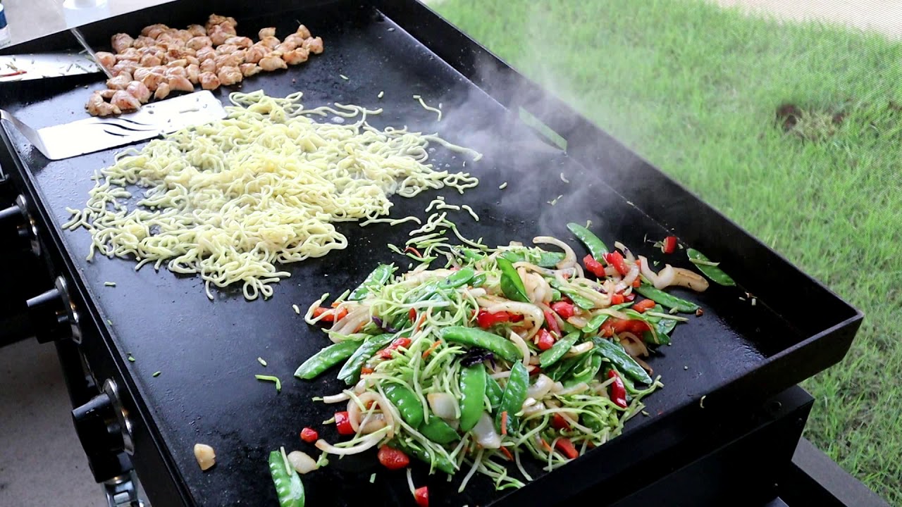 Teriyaki Chicken on the Blackstone Griddle (ASMR - No Talking)
