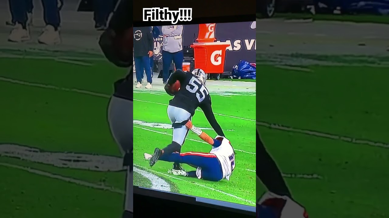 Chandler Jones EPIC stiff arm on Mack Jones! #Raiders #NFL