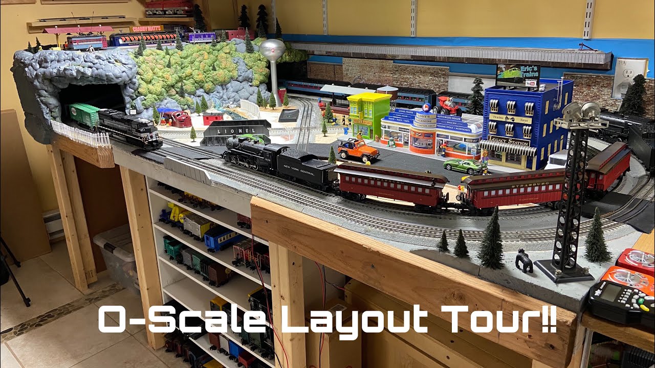 Экскурсия по макету железной дороги масштаба O размером 4x8 футов от Matt’s Trains!!