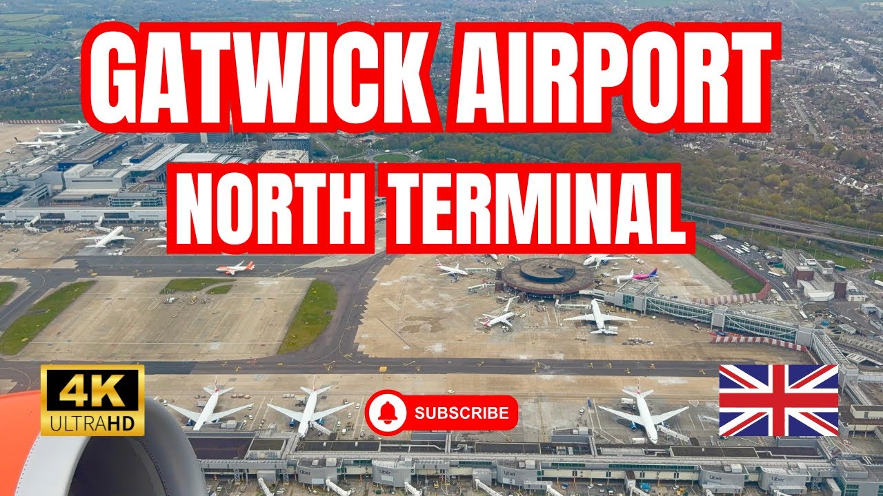 Gatwick Airport North Terminal 4K Walk ✈️ | Duty Free to Gate + Takeoff | Real Sounds, No Commentary