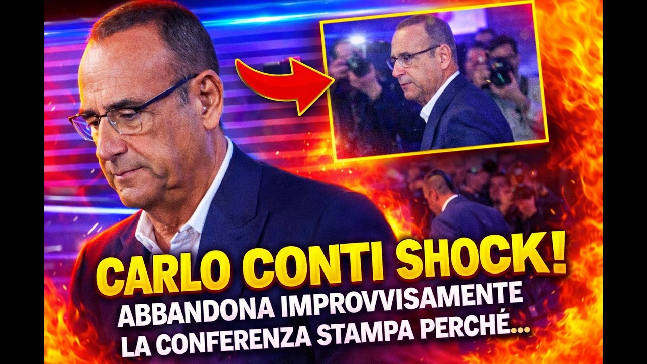 Carlo Conti abbandona improvvisamente la conferenza stampa di Sanremo, cosa è successo ⤵️⤵️