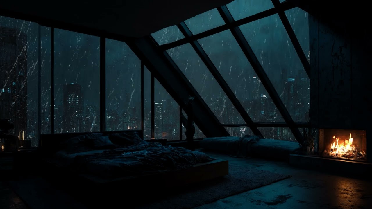 Fall Asleep Quickly to Heavy Rain at Night 🌧️ Reduce Insomnia & Sleep Deeply
