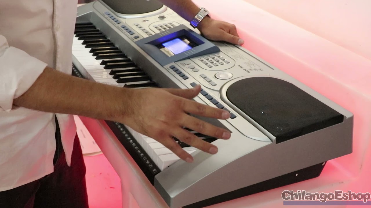 TECLADO 5 OCTAVAS 61 TECLAS 300 RITMOS 200 TIMBRES PITCH DISPLAY MK 900 CHILANGOESHOP