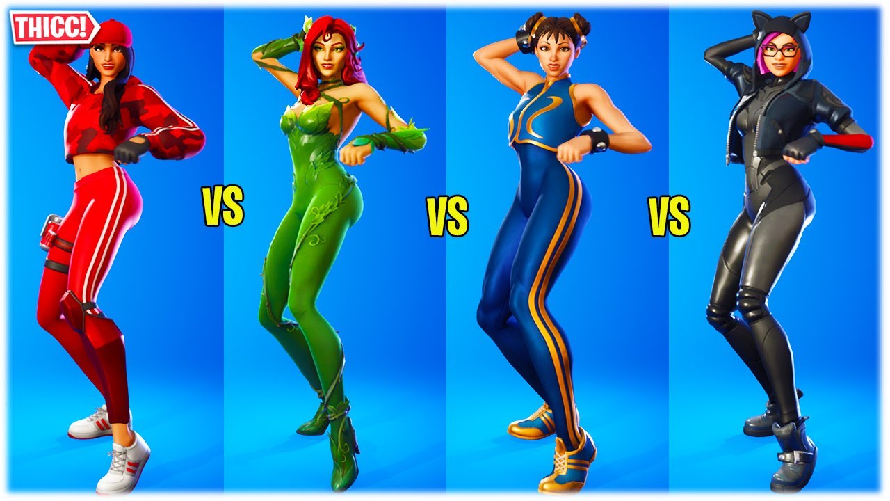 TIKTOK DANCE EMOTE *SAVAGE* SHOWCASED WITH HOT FEMALE FORTNITE SKINS (CHUN-LI, LYNX, IVY...) 😍❤️