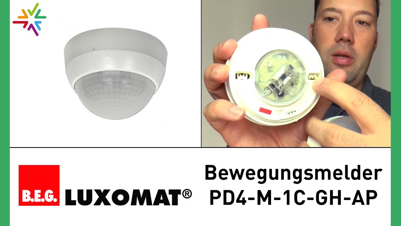 professioneller Bewegungsmelder fürs Lager B.E.G. LUXOMAT PD4-M-1C-GH-AP [watt24-Video Nr. 125]