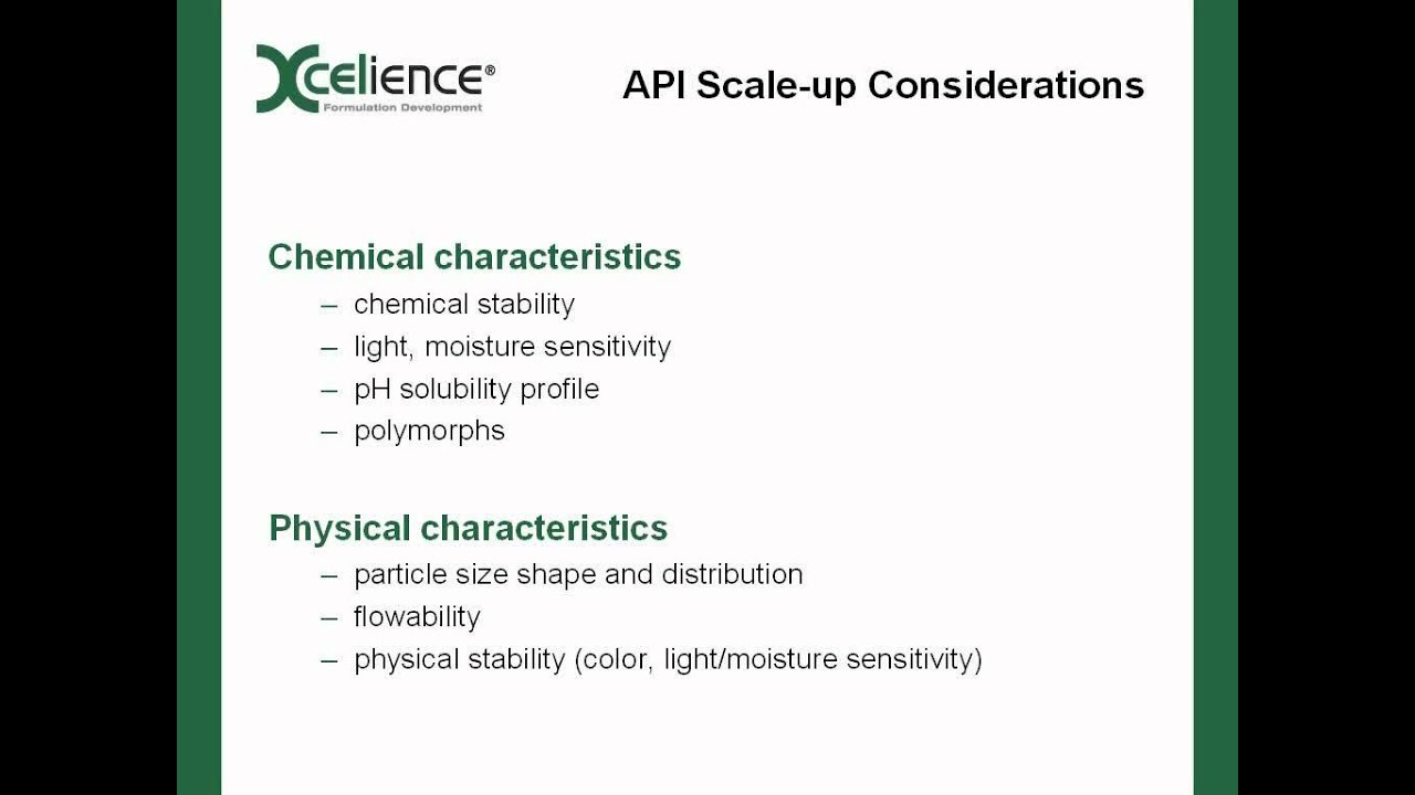 Powder Characterization and Scale-Up Considerations